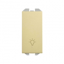 Pulsador con grabado Luz 10A mdulo estrecho 20001151-097 SIMON 270 Bronce