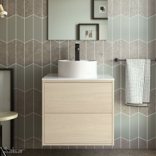 Conjunto Mueble Baño Salgar Optimus 600 | 90871 - Nordick - 2 cajones - mueble + lavabo porcelana
