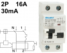 Interruptor diferencial Combinado de dos módulos RV310 - Sens. 30mA - Ints. 16A