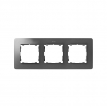 ref. 8200630-293 | Marco DETAIL 82 con 3 elementos aluminio frio base negro