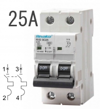 Interruptor Automático RV30 - 6KA, intensidad 25A Curva C