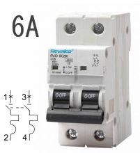Interruptor Automático RV30 - 6KA, intensidad 6A Curva C
