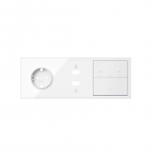 ref. 10020305-130 | Kit frontal Simon 100 con 3 elementos base+2 HDMI/USB blanco