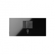 ref. 10000005-138 | Tapa V&D plana CG para 1 RJ45 Simon 100 negro