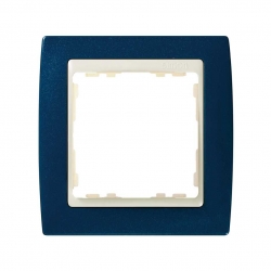 Acabado azul metalizado interior marfil