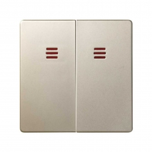 ref. 82025-34 | Tecla 2 pulsadores conmutadores luminoso Simon 82 cava mate