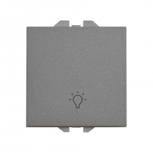 Pulsador con grabado Luz 10A  20000151-096 SIMON 270 Titanio