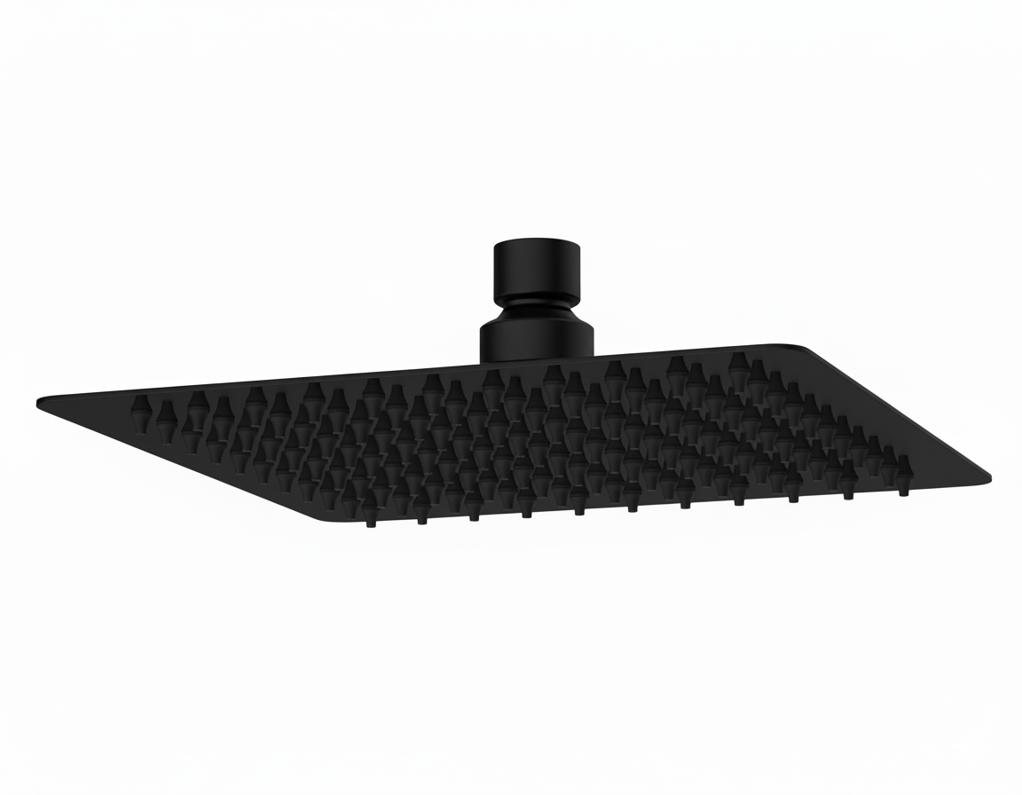 Rociador cuadrado inox Ducha 300 x 300mm Negro mate 515NM Griferias Borras