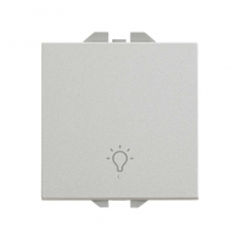 Pulsador con grabado Luz 10A  20000151-093 SIMON 270 Aluminio