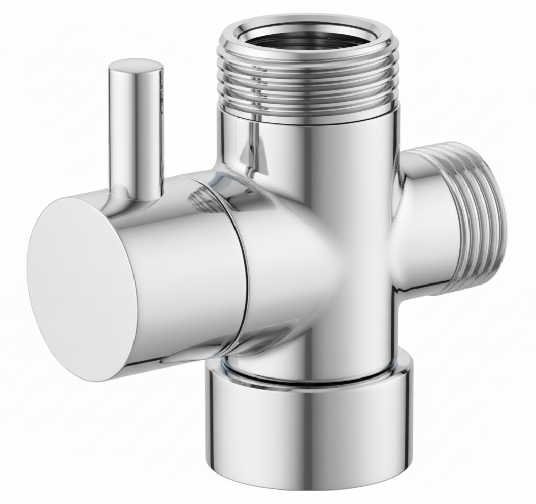 Desviador columna 3/4 x 1/2 x 3/4 Componentes  cromado 529C Griferias Borras