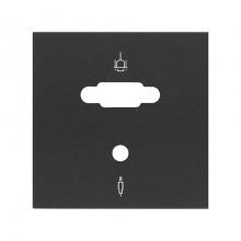 ref. 10000091-238 | Tapa Simon 100 para conector VGA+minijack 2M negro mate
