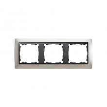 ref. 82834-33 | Marco Simon 82 con 3 elementos aluminio mate/zcalo grafito