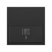 ref. 10020106-238 | Kit frontal Simon 100 con 1 elemento 1 toma RJ45 negro mate