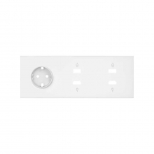 ref. 10020305-230 | Kit frontal Simon 100 con 3 elementos base+2 HDMI/USB blanco mate