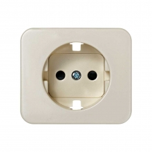 ref. 75041-61 | Tapa enchufe 2 polos+toma tierra schuko+seguridad Simon 75 marfil