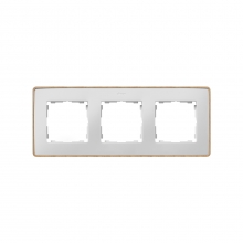 ref. 8201630-270 | Marco DETAIL 82 con 3 elementos madera certificada PEFC blanco