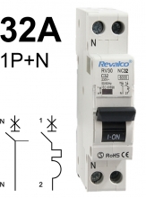 Interruptor Automático RV301N - 32KA, 1 módulo - intensidad 6A Curva C