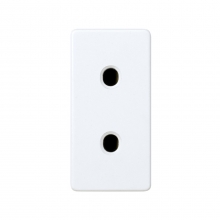 ref. 27431-64 | Base enchufe bipolar Simon 27 sin toma tierra 10/250 estrecho blanco nieve