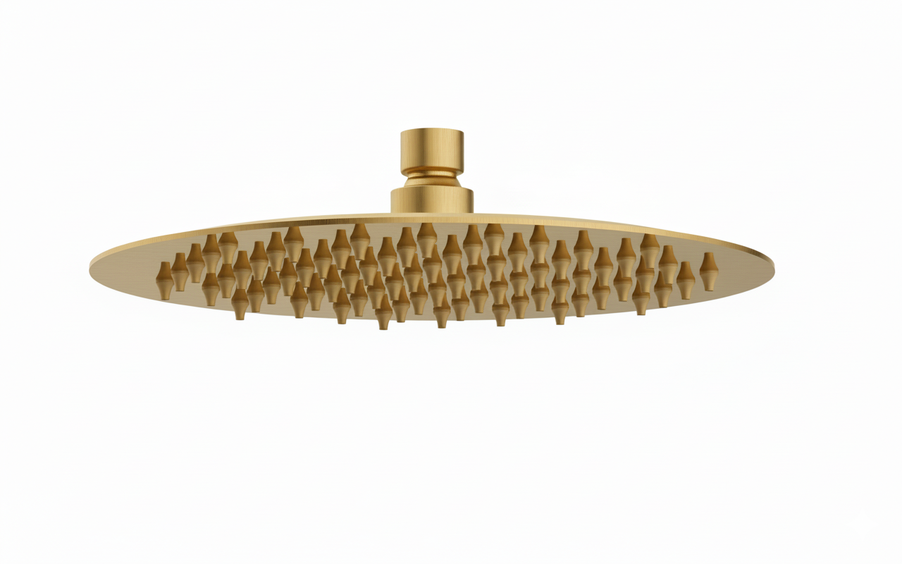 Rociador redondo inox Ducha � 250mm  Dorado cepillado 650TG Griferias Borras