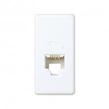 ref. 27481-34 | Toma telefono Simon 27 con 6 conexiones estrechas blanco nieve