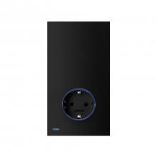 ref. 10032108-238 | Kit base de enchufe schuko HUB PRO iO Simon 100 negro mate