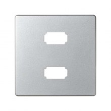 ref. 8201090-033 | Placa Simon 82 conector 2xUSB 2.0 tipo-A aluminio