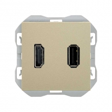Conector HDMI + USB Tipo A 20000095-094 SIMON 270 Cava