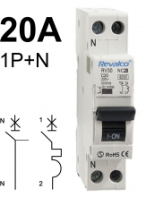Interruptor Automtico RV301N - 20KA, 1 mdulo - intensidad 6A Curva C