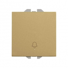 Pulsador con grabado Campana 10A  20000152-095 SIMON 270 Oro