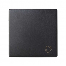 ref. 8200017-098 | Tecla individual pulsador Simon 82 con campana negro mate
