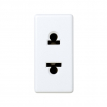 ref. 27438-34 | Base enchufe bipolar mixta estrecho Simon 27 blanco nieve