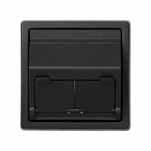 ref. 73086-62 | Adaptador para 2 conectores telefono Simon 73 LOFT grafito