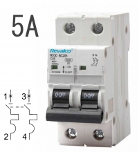 Interruptor Automático RV30 - 6KA, intensidad 5A Curva C