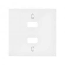 ref. 10001090-230 | Tapa Simon 100 para 2 conectores USB 2M blanco mate