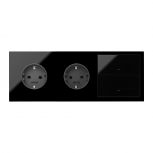ref. 10020310-138 | Kit frontal Simon 100 con 3 elementos 2 bases+2 teclas negro