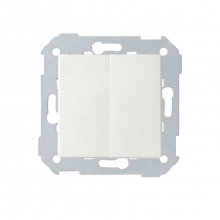 ref. 8200398-090 | Doble interruptor 10AX Simon 82 embornamiento rapido + tecla blanco mate