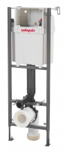 Bastidor WC INITIO WIRQUIN con pulsador DESIGN aluminio cepillado  Ref. 55950018