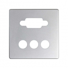 ref. 8200092-033 | Placa Simon 82 para conector VGA+3RCA aluminio