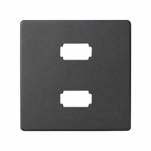 ref. 8201090-038 | Placa Simon 82 para conector 2xUSB 2.0 tipo-A grafito