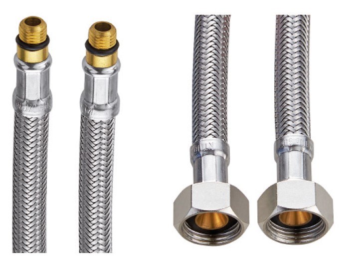 Latiguillos flexibles M8x3/8 x400 (x2) Componentes  cromado 887C Griferias Borras