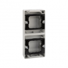 ref. 4400763-035 | Base enchufe estanca 2 elementos vertical Simon 44 AQUA gris