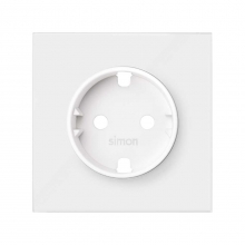 ref. 10000041-230 | Tapa Simon 100 para base de enchufe schuko blanco mate