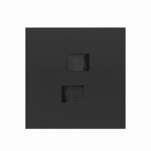 ref. 10020111-238 | Kit frontal Simon 100 con 1 elemento 2 tomas RJ45 negro mate