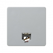 ref. 27481-37 | Toma telefono Simon 27 con 6 conexiones RJ-12 gris