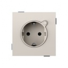 Base de enchufe Schuko LOLA 16A 250 V~ con sistema de embornamiento a tornillo arena mate | Simon 360 arena mate