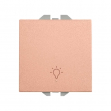 Pulsador con grabado Luz 10A  20000151-091 SIMON 270 Cobre