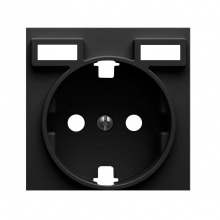 ref. 8200049-098 | Tapa para base de enchufe schuko Simon 82 con 2 bocas carga USB 2.1A tipo A negr