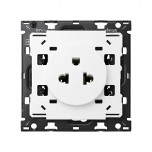 ref. 10000439-130 | Base de enchufe euroamericana Simon 100 blanca