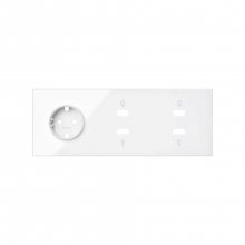 ref. 10020304-130 | Kit frontal Simon 100 con 3 elementos base+HDMI+USB+television blanco