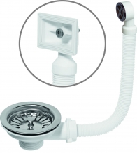 Vlvula cestillo inox con rebosadero WIRQUIN  Ref. 30724238